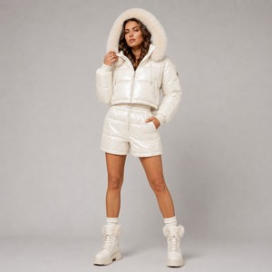 Veste d'hiver populaire de luxe 2026 Canada Europe avec rembourrage en duvet d'oie et capuche en fourrure pour hommes et femmes - Product Image 2