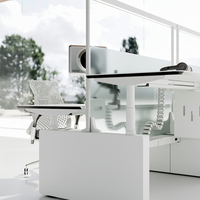 Bureau de travail intelligent convertible moderne avec système de levage électrique, double moteur, capacité de 120 kg, poste de travail debout, table élévatrice pour ordinateur