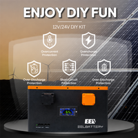 Kit de batterie au lithium EEL 25,6 V 280 Ah 8S 24 V LiFePO4 314 Ah avec onduleur RS485 CAN et BMS JK 200 A pour système solaire