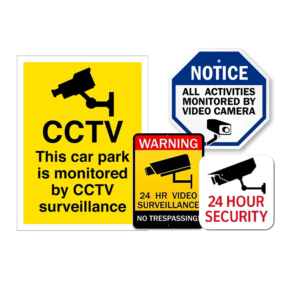 No Trespassing surveillance aluminum traffic sign