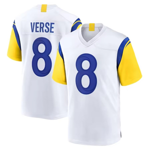 Maillot de football cousu Los Angeles Donald en promotion # 99 Kupp # 10 Nacua # 17 uniformes de sport personnalisés bleu et blanc - Product Image 2