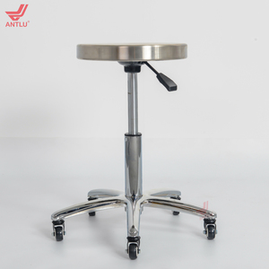 <span class=keywords><strong>Tabouret</strong></span> roulant en acier inoxydable AntluPlus, réglable et pivotant, pour tatouage, salon de coiffure, chaise de barbier - Product Image 2