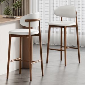 Sgabello da <span class=keywords><strong>Bar</strong></span> Alto Girevole in Metallo Stile Nordico Moderno Set di Mobili per la Casa in Legno Velluto Pelle Oro di Lusso per Cucina Sedia da <span class=keywords><strong>Bar</strong></span> - Product Image 5