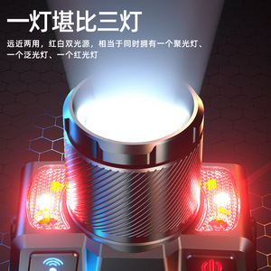 Lampe frontale LED Superfire 2400Mh rechargeable avec capteur de zoom, éclairage d'urgence extérieur - Product Image 5