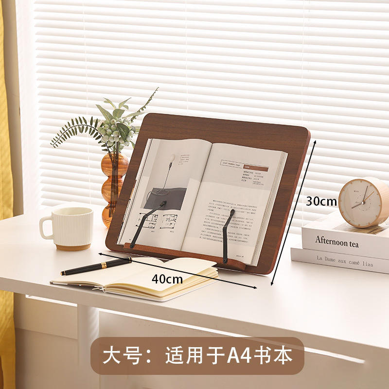 ชั้นวางหนังสืออ่านหนังสือ วอลนัท ขนาดใหญ่