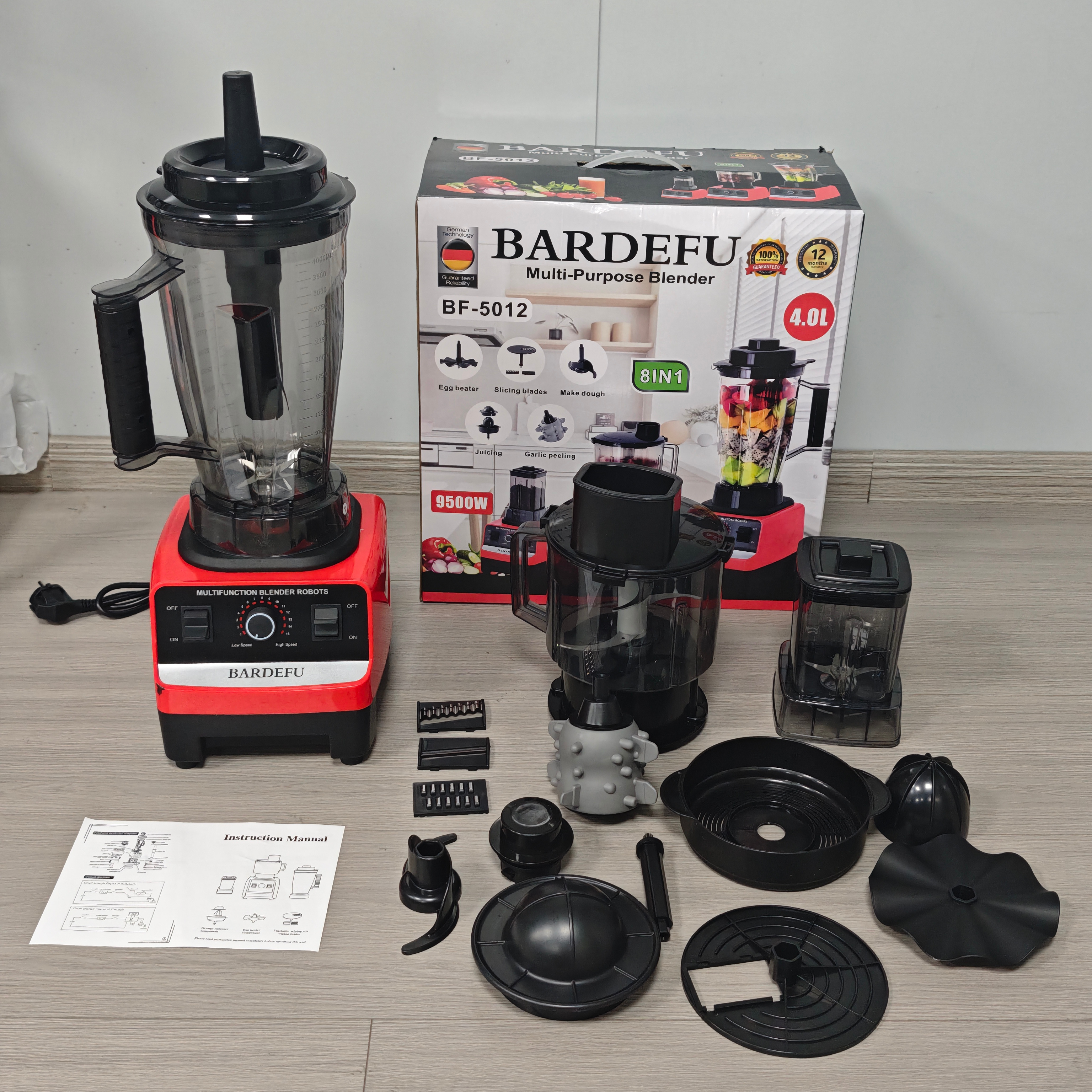 Heavy Duty 4L Commercial Juice Fruit Mixeur 9500w Silver crest sc