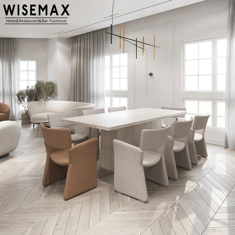 Мебель WISEMAX, роскошная мебель для столовой, кожаный бархатный тканевый подлокотник, обеденный стул и столовые наборы