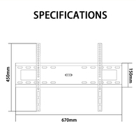 Soporte de Pared para TV Fijo MICRON, VESA 600*400mm, para TV de 32"-80", Venta al Por Mayor de Fábrica