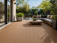 Plancher composite en bois écologique pour extérieur, lames de terrasse WPC classiques pour terrasse, jardin et cour