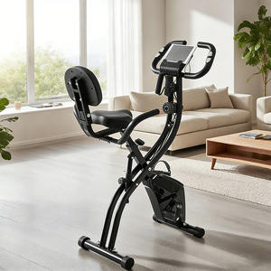 Bicicleta Estática Plegable X-Bike, Bicicleta Magnética de Ejercicio para Interiores, Silenciosa, con Monitor LCD y Asiento Alto para Entrenamiento en Casa o Gimnasio - Product Image 1