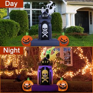 DAMAI 6FT Halloween Yard Garden Lawn Inflatable Decorations LED Lights Tombstones Ghosts for Outdoor Holiday Parties - Product Image 6