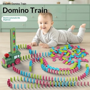 Train électrique transparent Domino avec placement et distribution automatiques, <span class=keywords><strong>jouet</strong></span> intellectuel pour enfants - Product Image 3