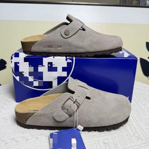 Novos Sapatos de Couro Genuíno com Entressola de <span class=keywords><strong>Madeira</strong></span>, Bico Fechado, Aumento de Altura, Antiderrapantes e Grossos para Homens e Mulheres - Product Image 2