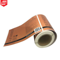 Impression d'étiquette de bouteille en plastique personnalisée, étiquette argentée de paquet d'impression