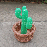 En stock, vente en gros personnalisée de refroidisseur de glace en PVC gonflable en forme de cactus, le centre de table ultime pour les fêtes d'été sur la plage et à la piscine