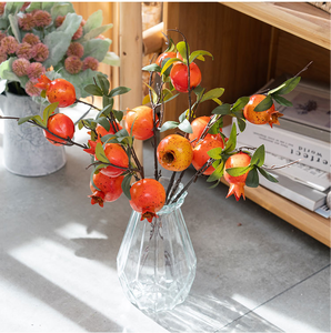 Fruit artificiel de grenade en mousse, réaliste et de haute qualité, avec tige unique, pour la décoration de la maison, du salon, du restaurant et du bureau - Product Image 1