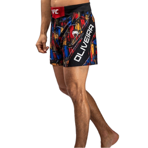 Pantalones Cortos Deportivos SFANA UFC para Hombre, para Boxeo, Entrenamiento, Competición, 4 Puntos, Transpirables, con Logotipo Frontal, Casuales, 100% Poliéster Digital - Product Image 1