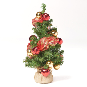 FCJ di alta qualità oro decorato albero di natale 50 luci LED bianco caldo 180 cm grande metallo a batteria per uso domestico