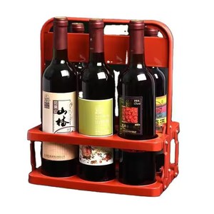 Soporte plegable para cerveza, portabotellas de vino, paquete de 6 de plástico, almacenamiento de botellas de vino, cesta de cerveza portátil con asa para <span class=keywords><strong>Victoria</strong></span> Bitter - Product Image 5