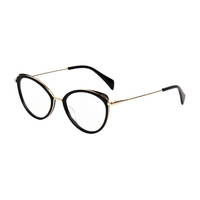 Monture optique en métal style œil de chat rétro, simple et polyvalente, disponible en plusieurs couleurs, idéale pour les trajets quotidiens, etc.