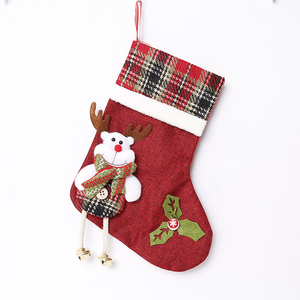 Christmas Decor Gingerbread Man <b>Doll</b> Eco-Friendly Hanging Stockings Festival Decoration for Indoor Party Home Use - Product Image 4
