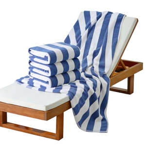 <span class=keywords><strong>Serviette</strong></span> de plage en coton personnalisée en gros, grande <span class=keywords><strong>serviette</strong></span> de bain à rayures larges, séchage rapide, absorbante, pour la maison, l'hôtel, la station balnéaire, la piscine - Product Image 1