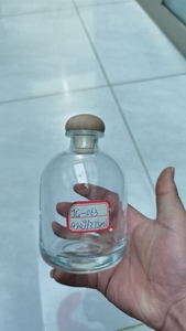 <strong>100ml</strong> 250ml 500ml Round Glass <strong>Bottle</strong> for Wine and Vodka Beverages <strong>with</strong> Transparent Cork Frosted and Spray Printed - Product Image 4
