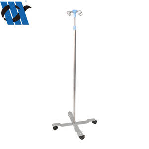 Bdt224 उच्च गुणवत्ता वाले स्टेनलेस स्टील समायोज्य जलसेक अस्पताल के उपयोग के लिए IV पोल ड्रिप स्टैंड के साथ - Product Image 5