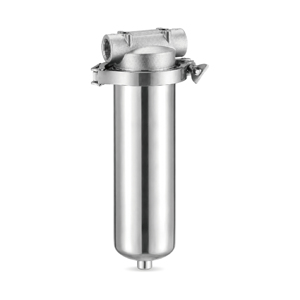 Filtre CDU avec conception à pince, débit de 3 GPM, pour la distribution de produits chimiques, utilisant une cartouche en maille métallique frittée à 5 couches - Product Image 1