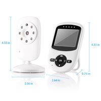 Moniteur bébé sans fil longue portée MBOSS SM24, écran LCD 2,4 pouces, capteur de température, audio bidirectionnel, caméra rechargeable, vision nocturne 5m