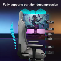 Chaise de jeu ergonomique à dossier haut, minimaliste, en cuir PU, inclinable, pivotante, pour gamer et bureau
