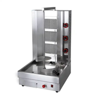 Grill à shawarma à gaz 3 brûleurs, machine à kebab doner, grill vertical à rotation automatique
