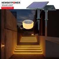 Bande solaire LED en silicone avec télécommande pour escalier de clôture, économiseur d'énergie à énergie solaire 50W 100W 200W