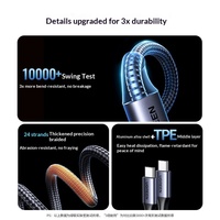Câble de charge double Type-C 2-en-1 UGREEN L533 pour iPhone 15 Pro, téléphones Android, iPad - Charge rapide, utilisation en voiture