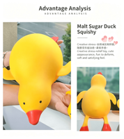 Jouet anti-stress géant en forme de canard rembourré de farine, en matériau TPR, extensible, oie blanche, jouet sensoriel souple pour soulager le stress, boîte mystère, objet de collection