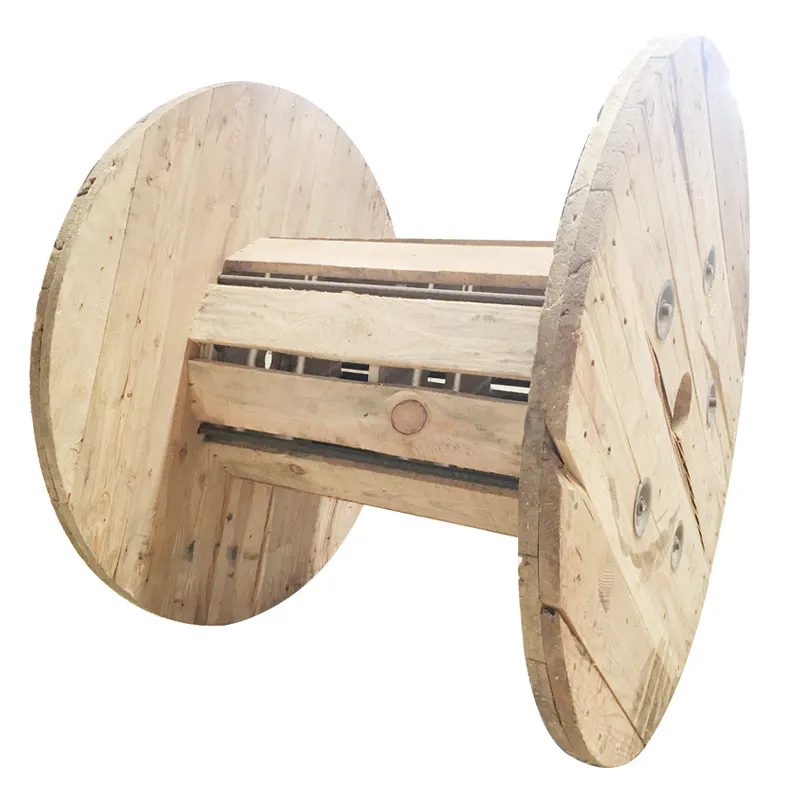 木製ドラムケーブルボビン空の木製スプールケーブルリール重量ケーブルスプールトレイ用ウッドマシン