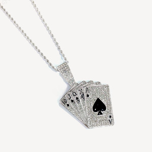 Pendentif Poker Nahrdelnik s Priveskem Ze Slitiny Zinkove Slitiny Hip Hop s Priveskem Na Nahrdelnik Pro <span class=keywords><strong>Muze</strong></span> Sperky - Product Image 5