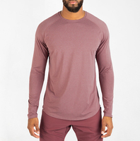 T-shirt à manches longues de bonne qualité pour homme avec logo personnalisé noir Workout Gym Wear