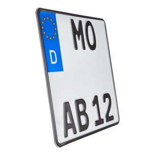 <span class=keywords><strong>Placa</strong></span> <span class=keywords><strong>de</strong></span> <span class=keywords><strong>Matrícula</strong></span> Europea para Motocicleta Estilo Alemán, <span class=keywords><strong>Placa</strong></span> <span class=keywords><strong>de</strong></span> Aluminio Grabada en Relieve OEM, Fabricante <span class=keywords><strong>de</strong></span> Placas <span class=keywords><strong>de</strong></span> <span class=keywords><strong>Matrícula</strong></span> Europeas para Vehículos - Product Image 5