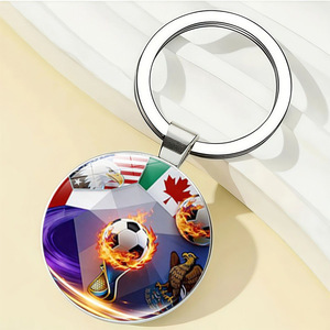 Porte-clés en alliage de zinc sur le thème de la Coupe de football États-Unis-Canada-Mexique 2026, souvenir pour les fans - Product Image 6