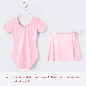 Leotards balet untuk anak perempuan, gaun dansa Kombo dengan Rok dansa dan celana ketat anak kecil balita - Product Image 2