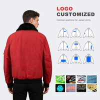 Veste bomber rembourrée en fausse fourrure de qualité supérieure pour homme, sur mesure, avec plusieurs poches, style aviateur, avec logo personnalisé