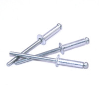 Rivets aveugles en acier et aluminium, type ouvert, tête ronde, pour la construction, le mobilier, les conteneurs et la décoration