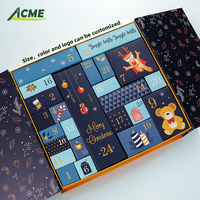 Caja de papel con calendario de Navidad con diseño de cuenta regresiva de 24 días al por mayor, regalos personalizados de aceites esenciales con acabado laminado mate