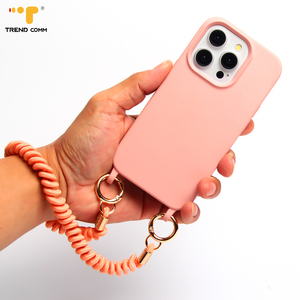 <span class=keywords><strong>Coque</strong></span> de téléphone en Silicone de haute qualité <span class=keywords><strong>avec</strong></span> sangle élastique pour <span class=keywords><strong>iPhone</strong></span> 15 CrossBody collier lanière <span class=keywords><strong>cordon</strong></span> de protection - Product Image 4