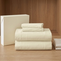 Draps en bambou 400TC, diverses couleurs, ensemble de draps en bambou naturel doux et rafraîchissant