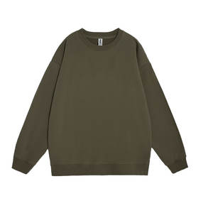 Sudadera Unisex de Peso Pesado 400GSM 100% de Punto de Algodón, Jersey de Ajuste Regular, Cuello Redondo, Sudadera Sólida de Otoño para Hombre - Product Image 1