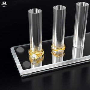 Présentoir à bijoux en acrylique, <span class=keywords><strong>support</strong></span> de bandeau, étagère, <span class=keywords><strong>tube</strong></span> cylindrique en acrylique, <span class=keywords><strong>support</strong></span> de bandeau - Product Image 2