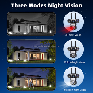 Hongglobal 16MP 8K bốn ống kính IP tầm nhìn ban đêm nhà thông minh ngoài trời không dây máy ảnh hieasy Màn hình HD 360 <span class=keywords><strong>wifi</strong></span> an ninh CCTV Camera - Product Image 3