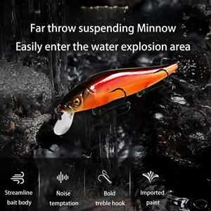 Leurres de <span class=keywords><strong>pêche</strong></span> flottants suspendus 110 mm 14 g, leurres artificiels pour prédateurs, leurres jerkbaits, leurres minnow pour brochet et black-bass - Product Image 3